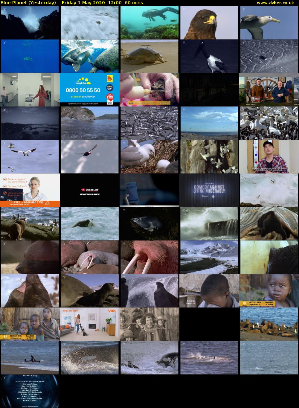 Blue Planet (Yesterday) Friday 1 May 2020 12:00 - 13:00