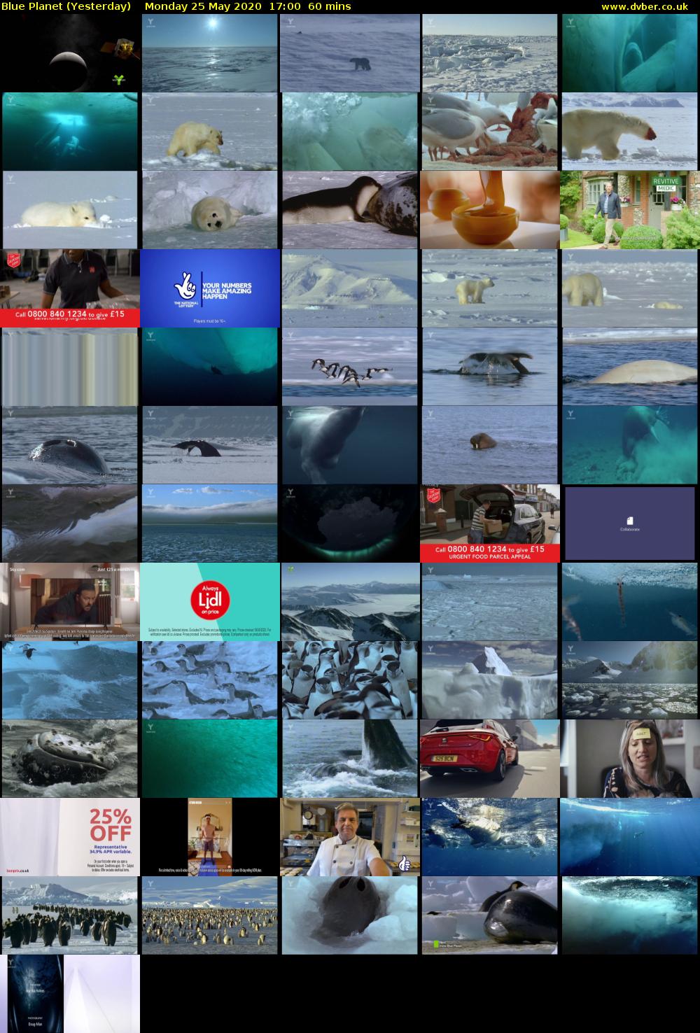 Blue Planet (Yesterday) Monday 25 May 2020 17:00 - 18:00
