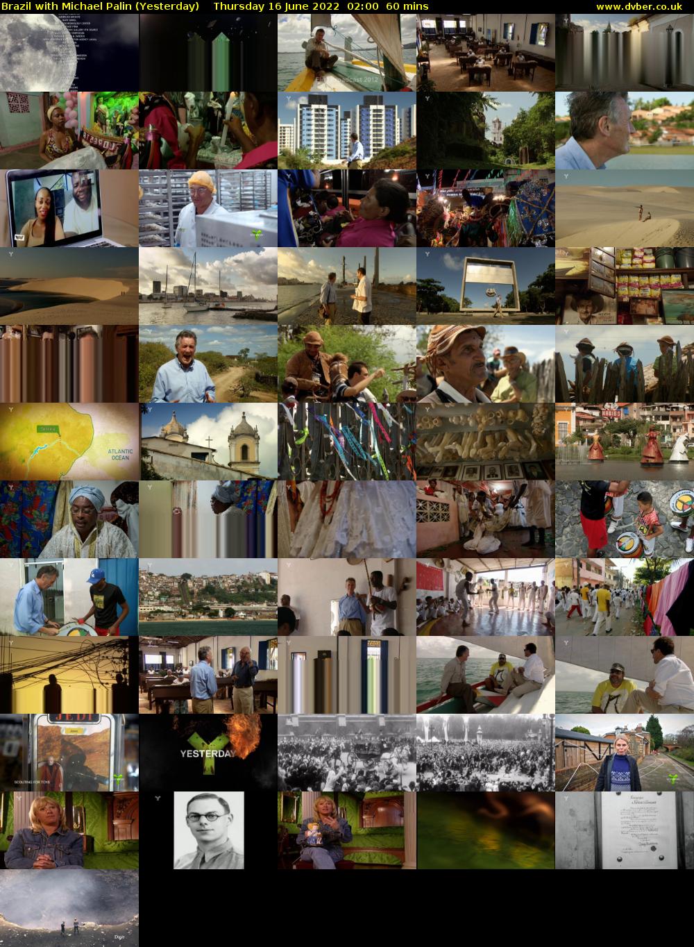 Brazil with Michael Palin (Yesterday) Thursday 16 June 2022 02:00 - 03:00