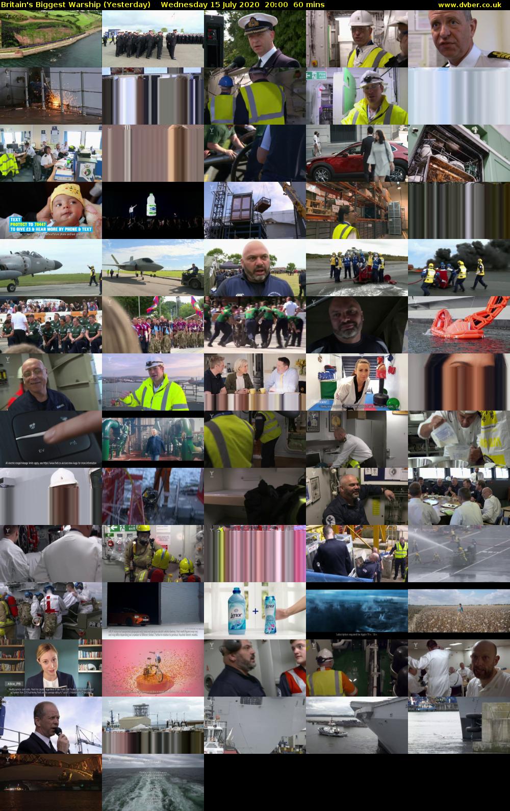 Britain's Biggest Warship (Yesterday) Wednesday 15 July 2020 20:00 - 21:00