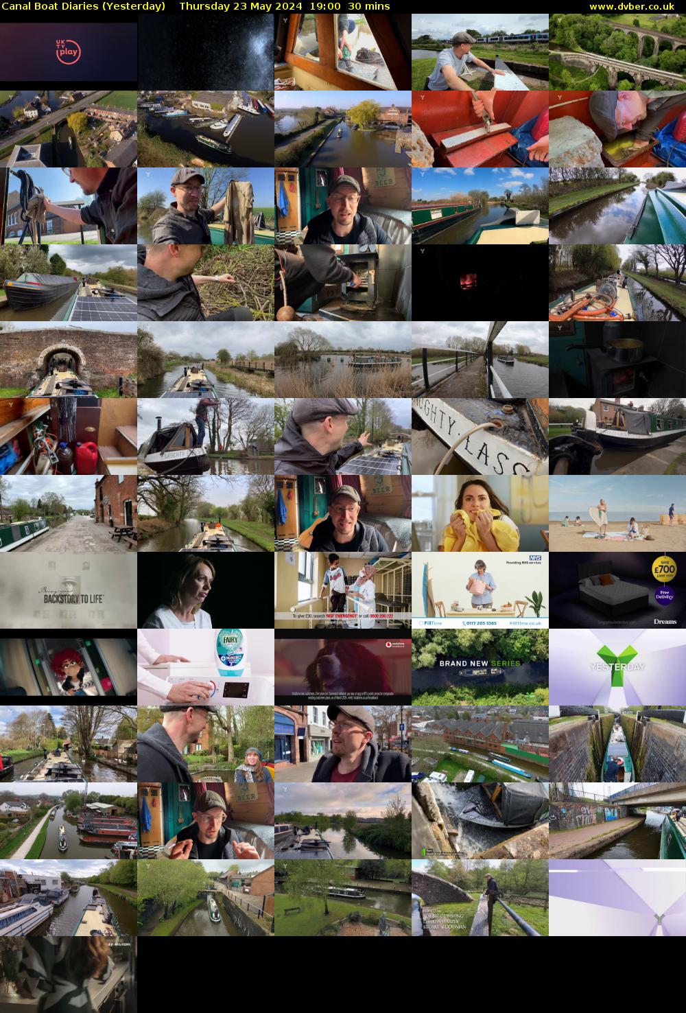 Canal Boat Diaries (Yesterday) Thursday 23 May 2024 19:00 - 19:30