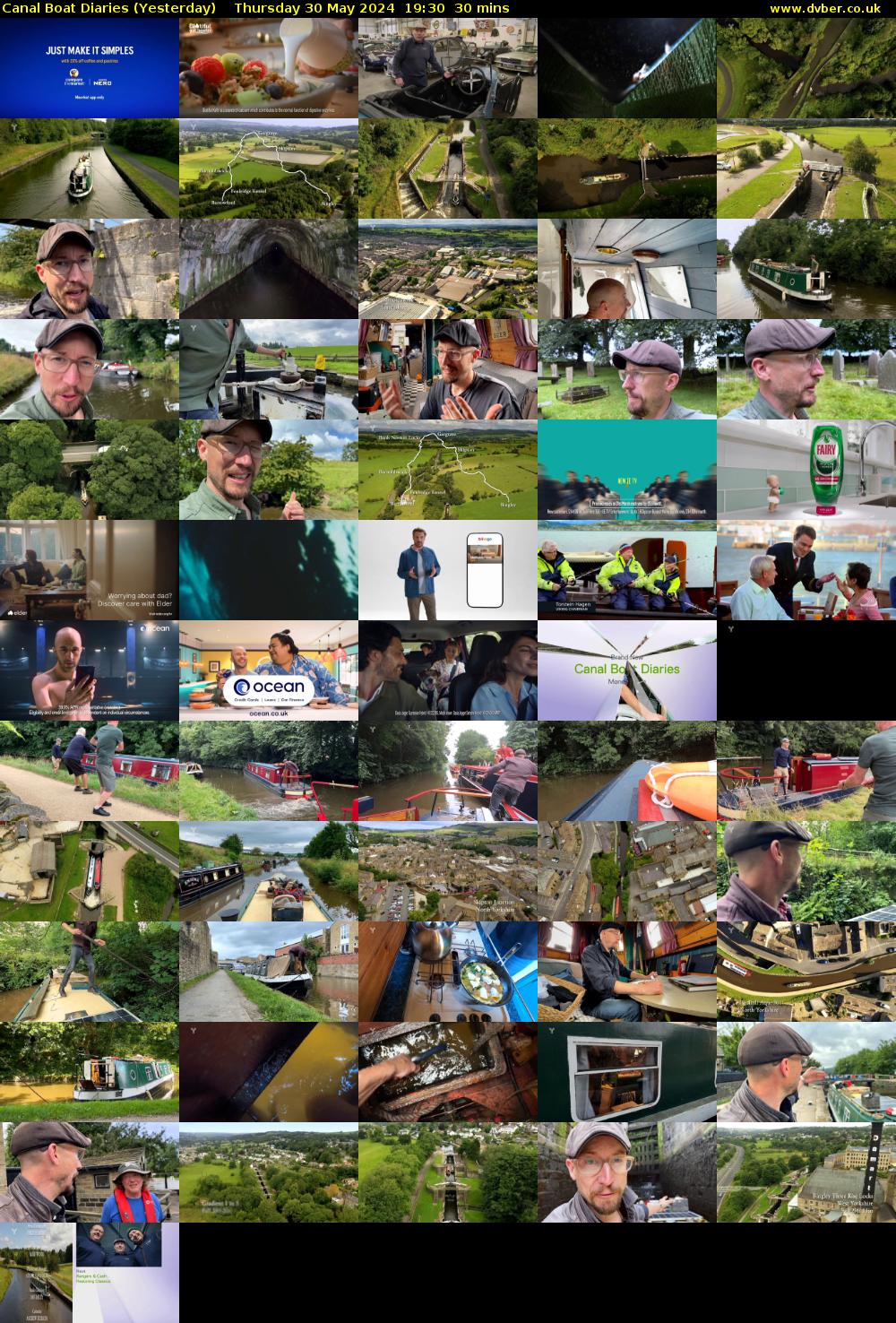 Canal Boat Diaries (Yesterday) Thursday 30 May 2024 19:30 - 20:00