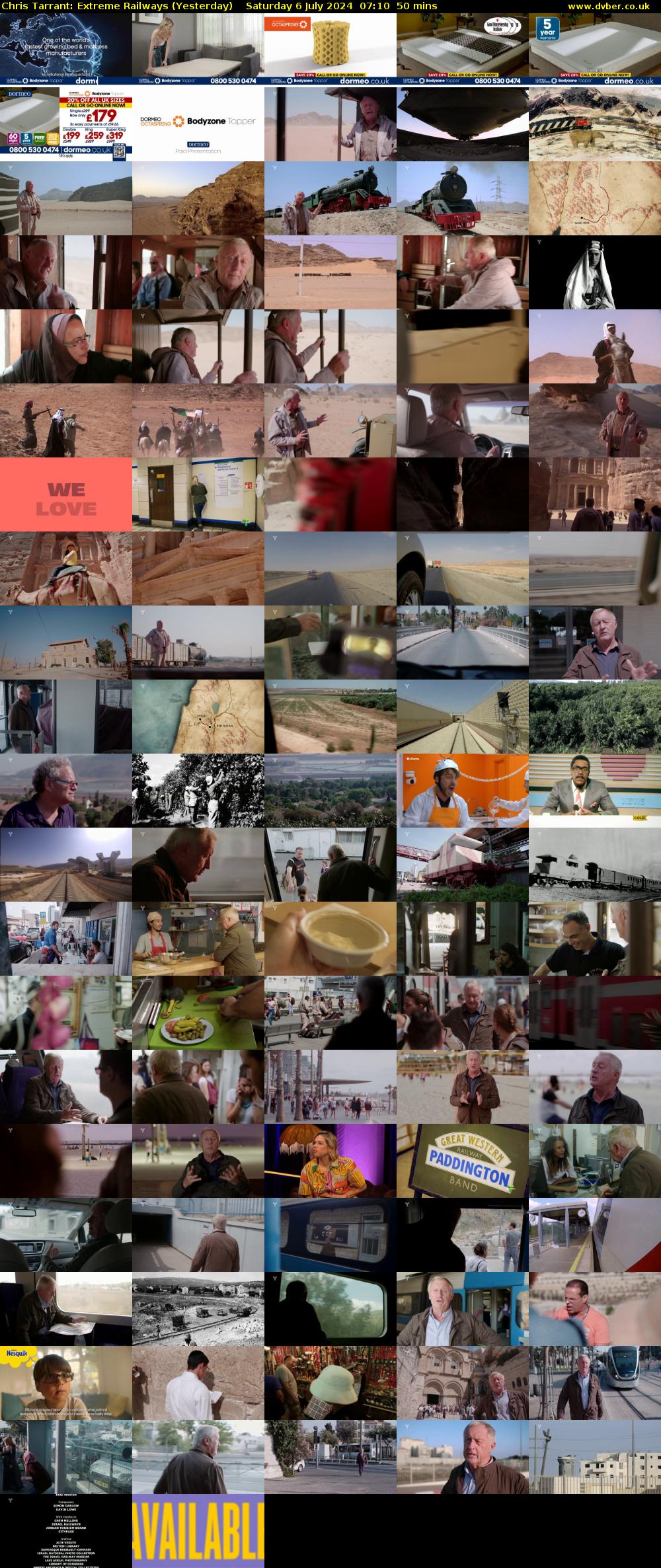 Chris Tarrant: Extreme Railways (Yesterday) Saturday 6 July 2024 07:10 - 08:00