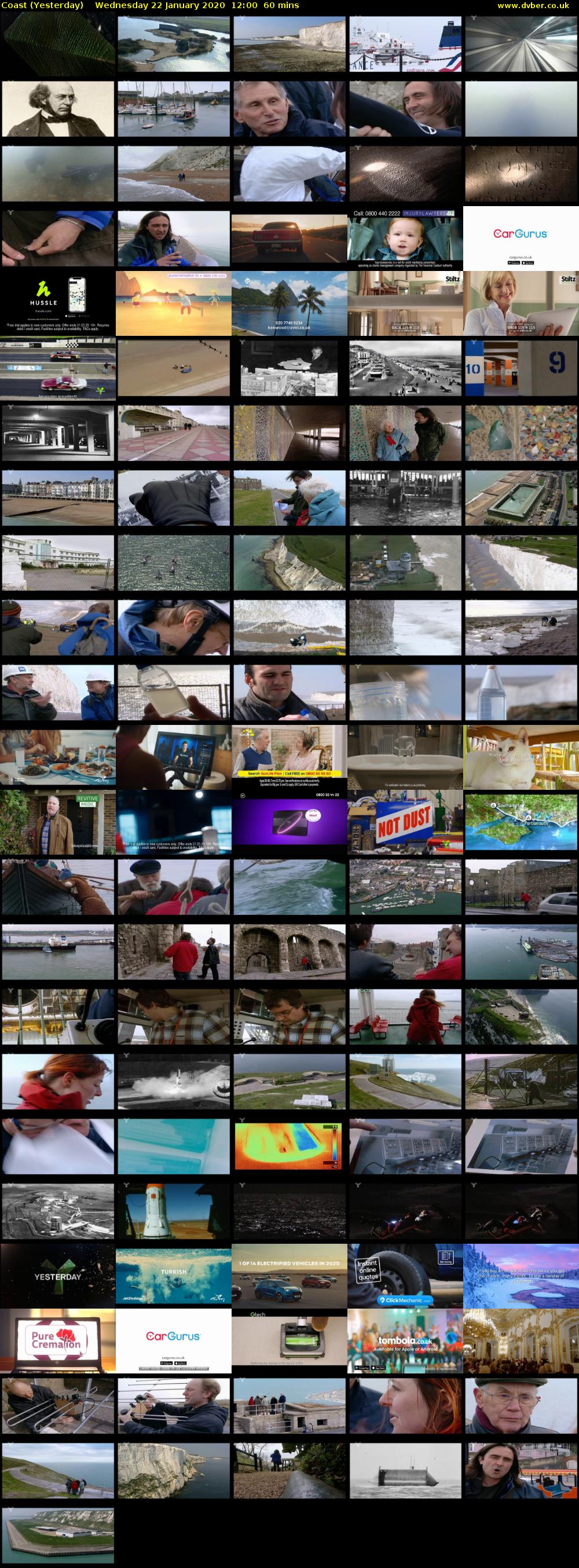 Coast (Yesterday) Wednesday 22 January 2020 12:00 - 13:00