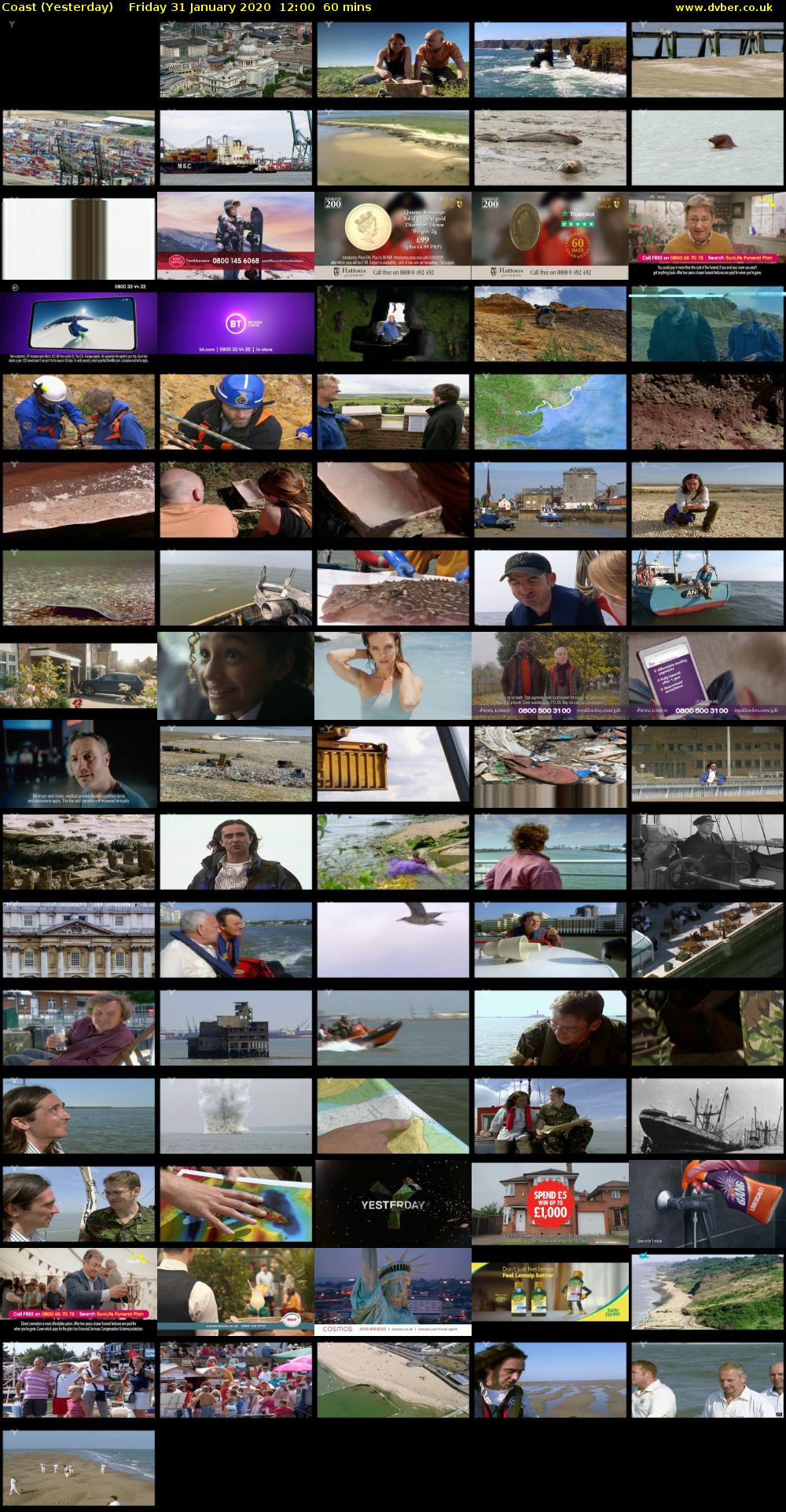 Coast (Yesterday) Friday 31 January 2020 12:00 - 13:00