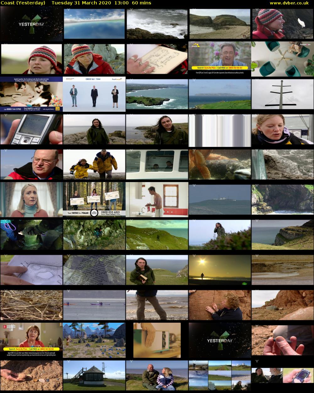 Coast (Yesterday) Tuesday 31 March 2020 13:00 - 14:00