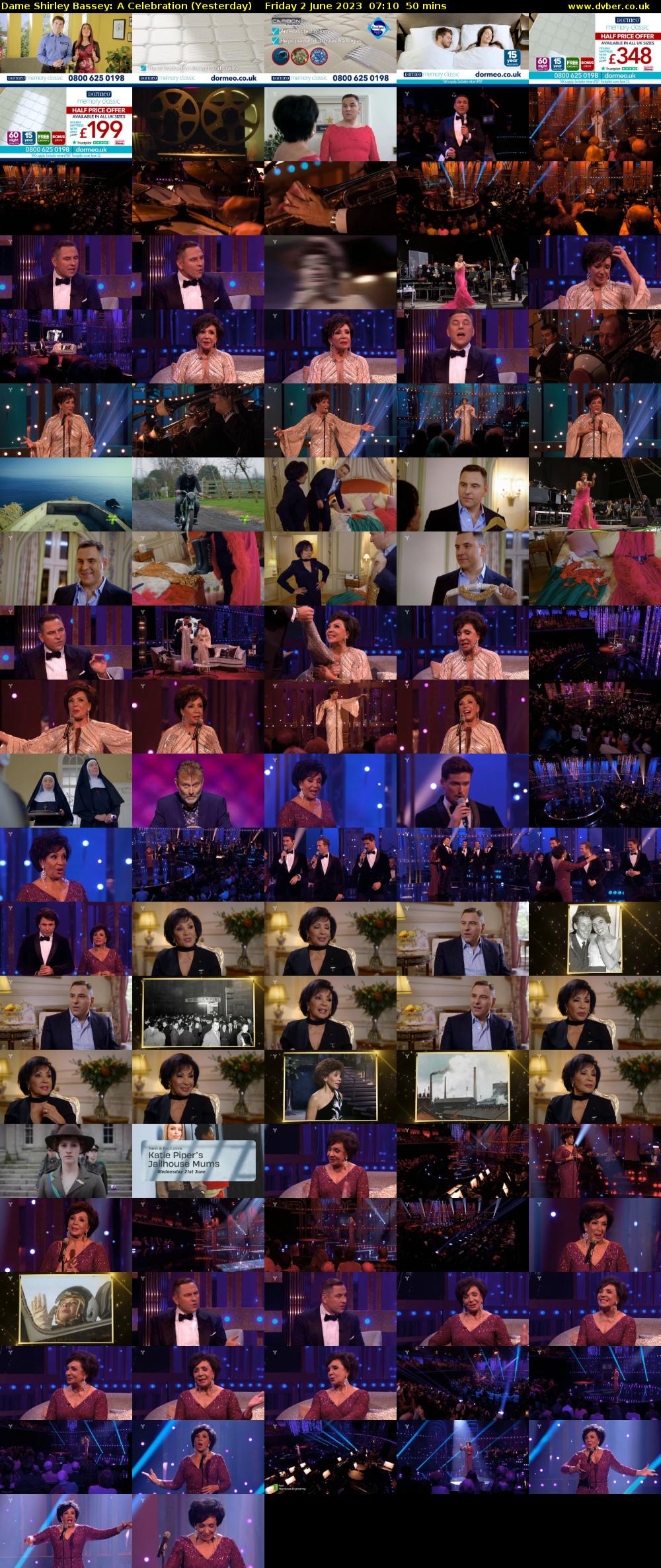 Dame Shirley Bassey: A Celebration (Yesterday) Friday 2 June 2023 07:10 - 08:00
