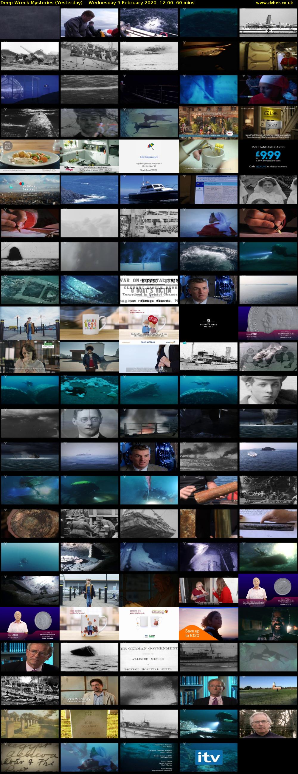 Deep Wreck Mysteries (Yesterday) Wednesday 5 February 2020 12:00 - 13:00