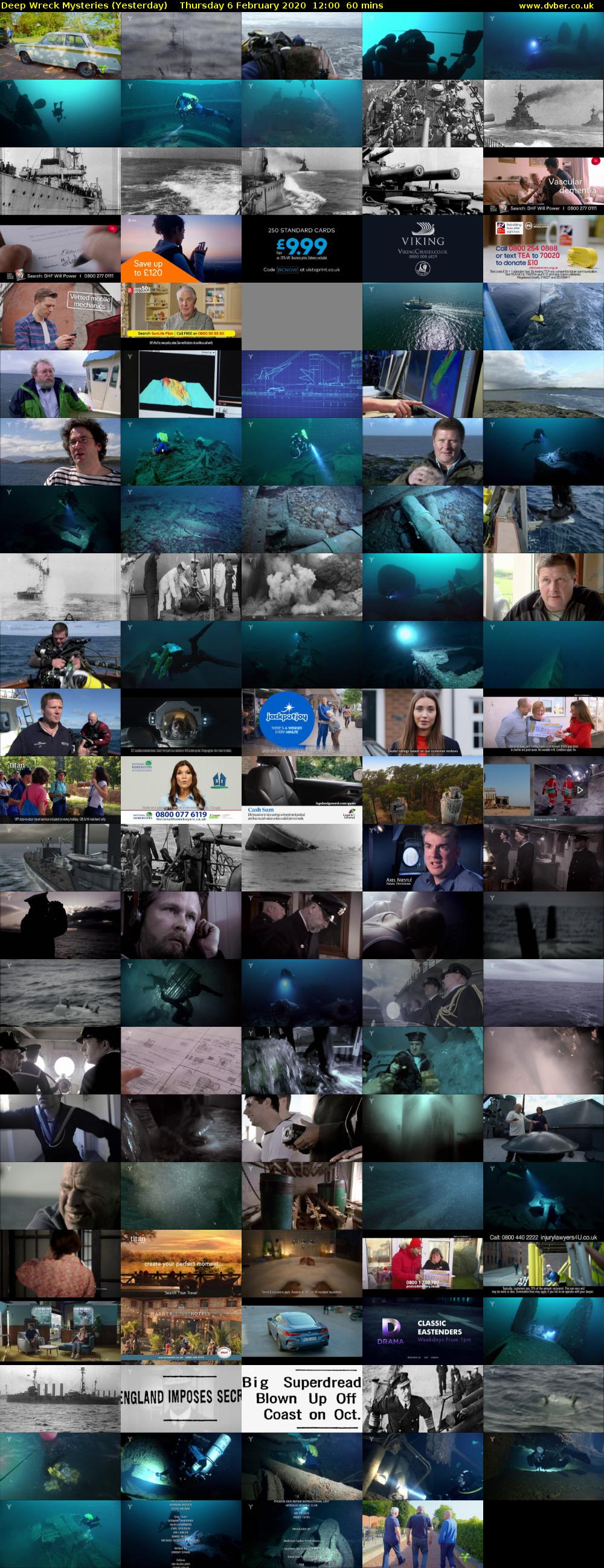 Deep Wreck Mysteries (Yesterday) Thursday 6 February 2020 12:00 - 13:00