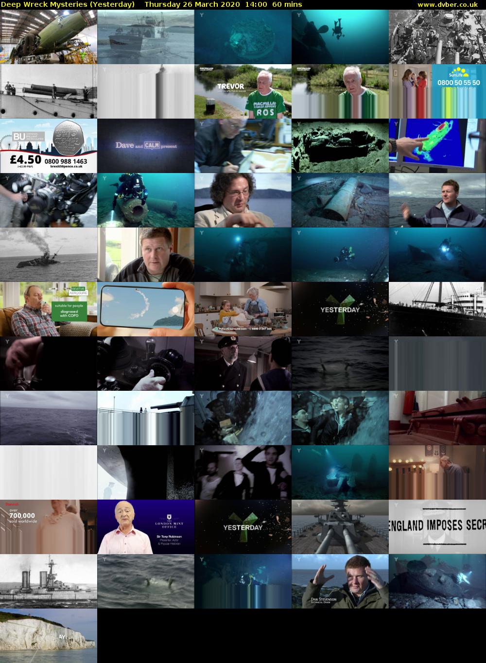 Deep Wreck Mysteries (Yesterday) Thursday 26 March 2020 14:00 - 15:00