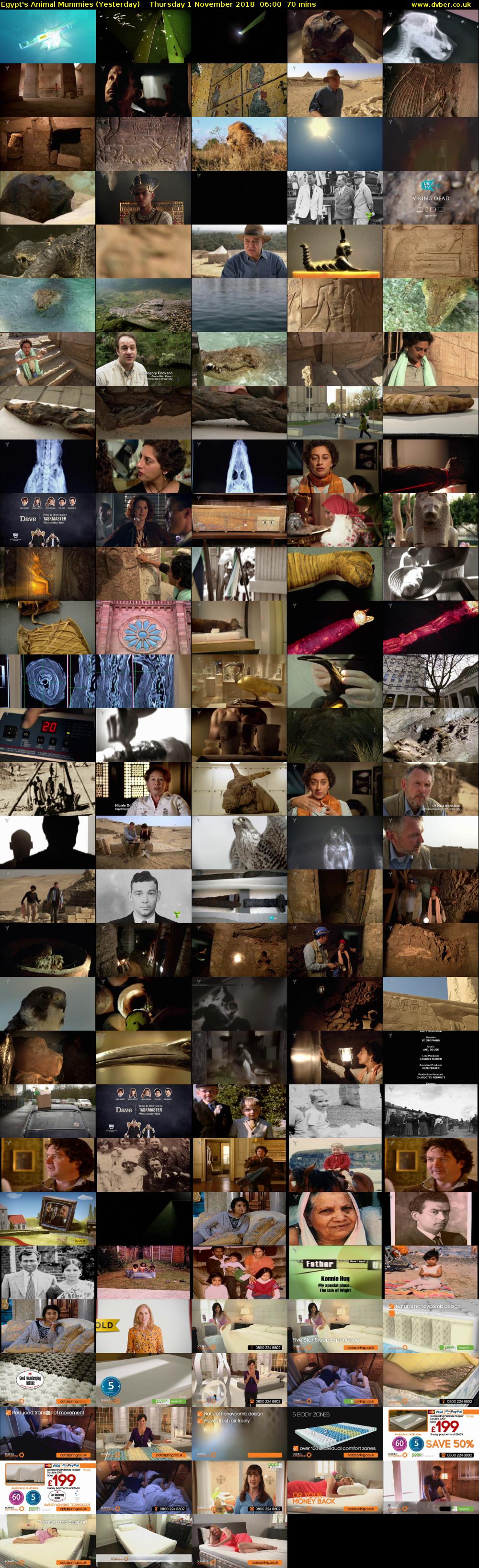 Egypt's Animal Mummies (Yesterday) Thursday 1 November 2018 06:00 - 07:10