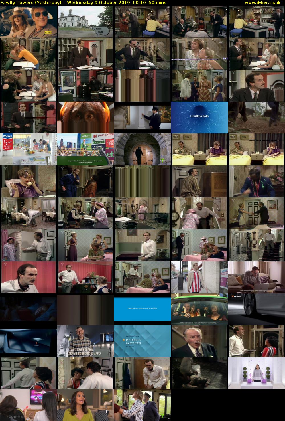 Fawlty Towers (Yesterday) Wednesday 9 October 2019 00:10 - 01:00