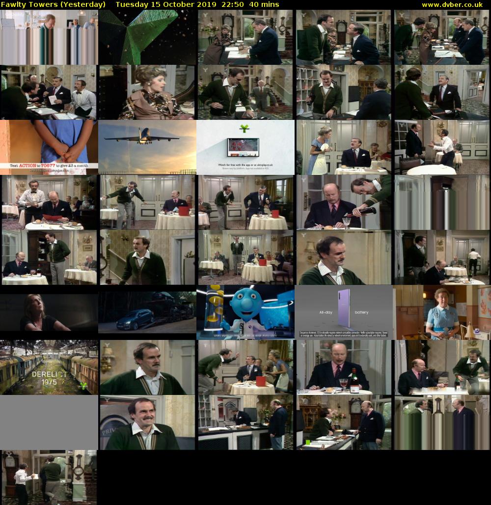 Fawlty Towers (Yesterday) Tuesday 15 October 2019 22:50 - 23:30