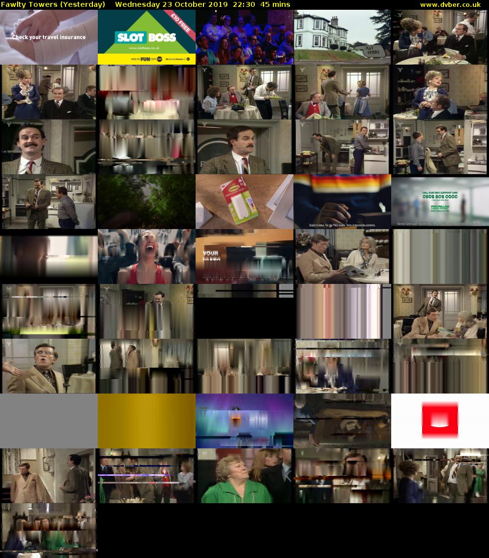 Fawlty Towers (Yesterday) Wednesday 23 October 2019 22:30 - 23:15