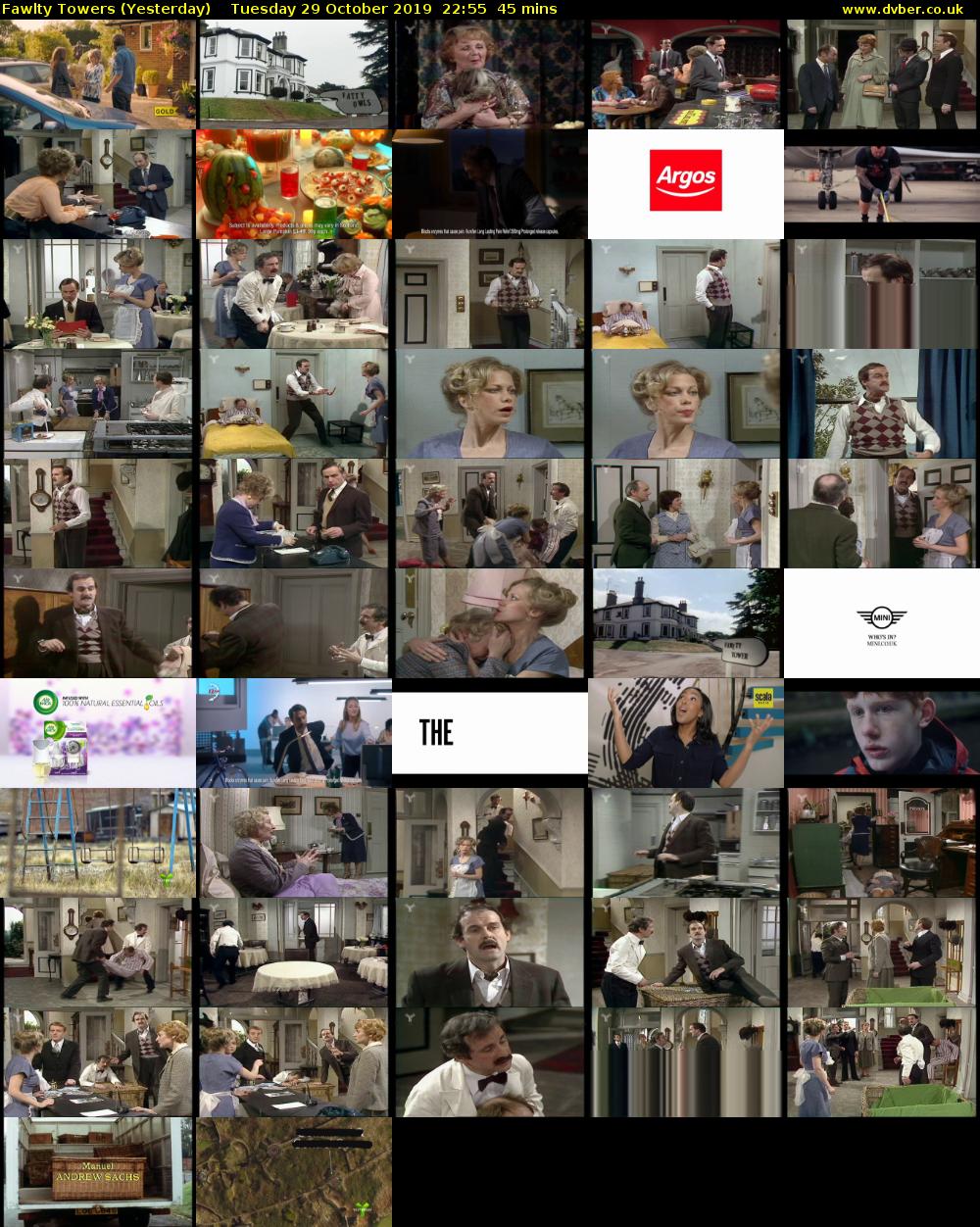 Fawlty Towers (Yesterday) Tuesday 29 October 2019 22:55 - 23:40