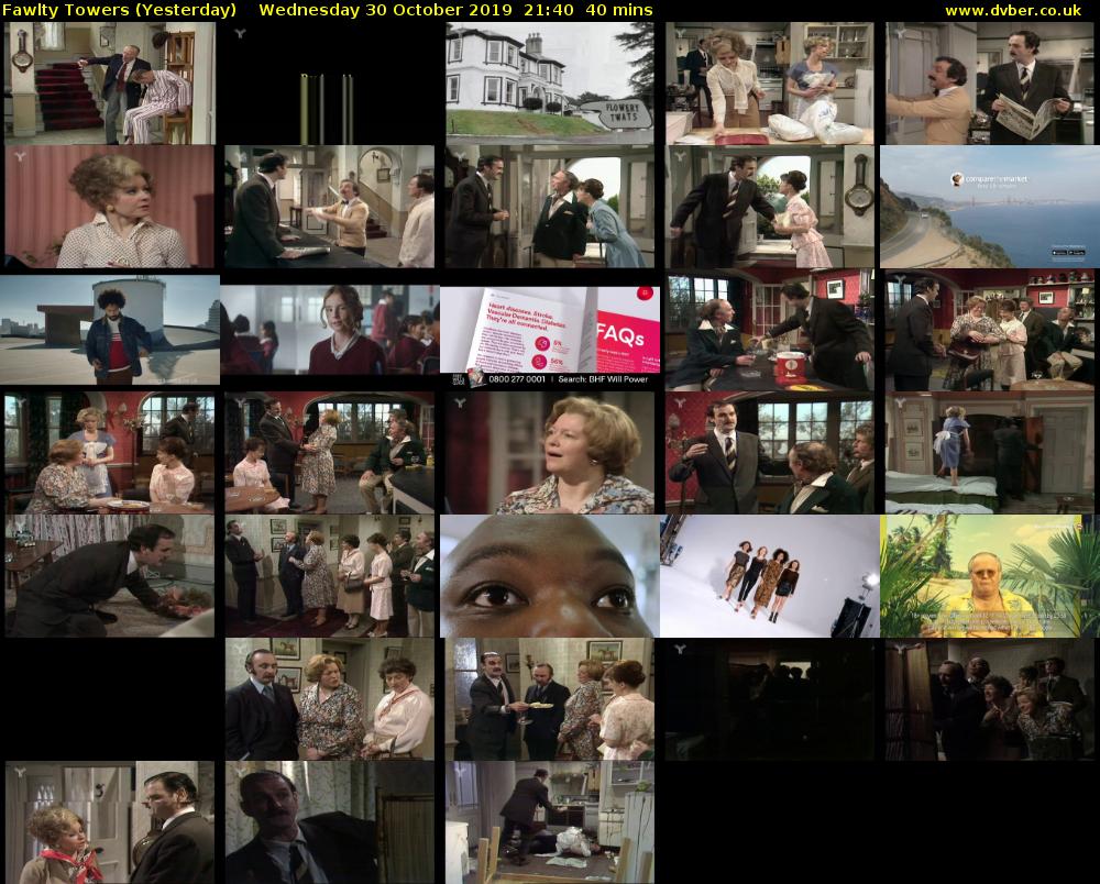 Fawlty Towers (Yesterday) Wednesday 30 October 2019 21:40 - 22:20
