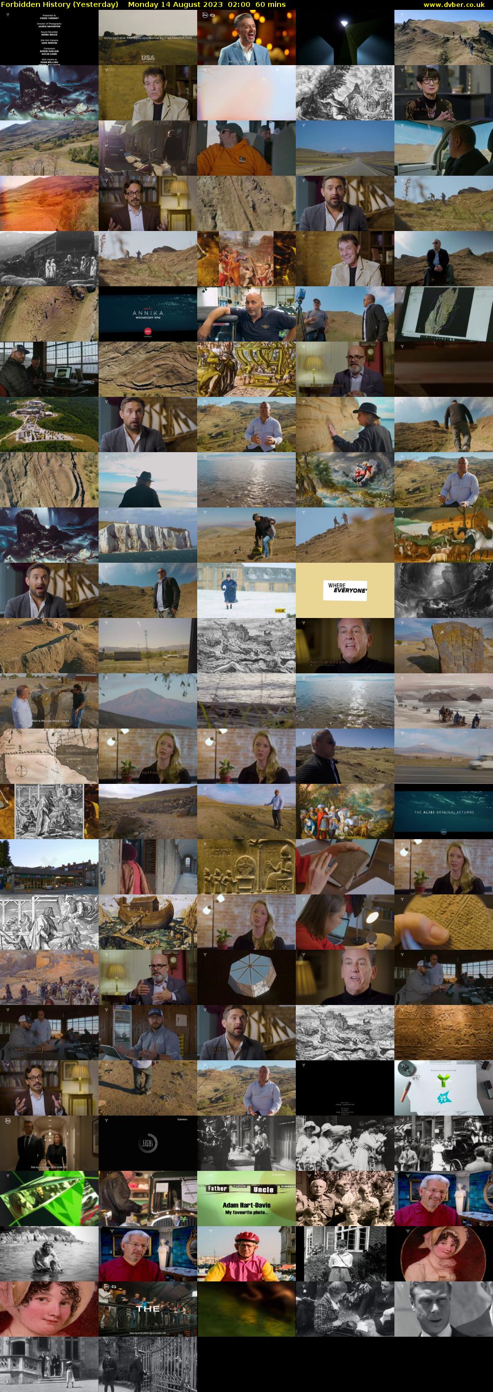 Forbidden History (Yesterday) Monday 14 August 2023 02:00 - 03:00