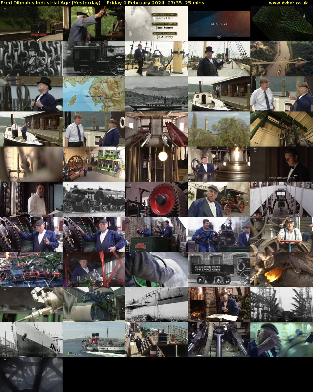Fred Dibnah's Industrial Age (Yesterday) Friday 9 February 2024 07:35 - 08:00