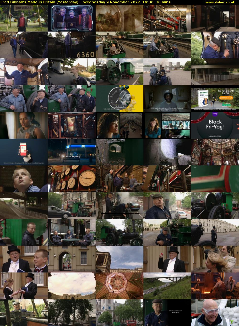 Fred Dibnah's Made in Britain (Yesterday) Wednesday 9 November 2022 19:30 - 20:00