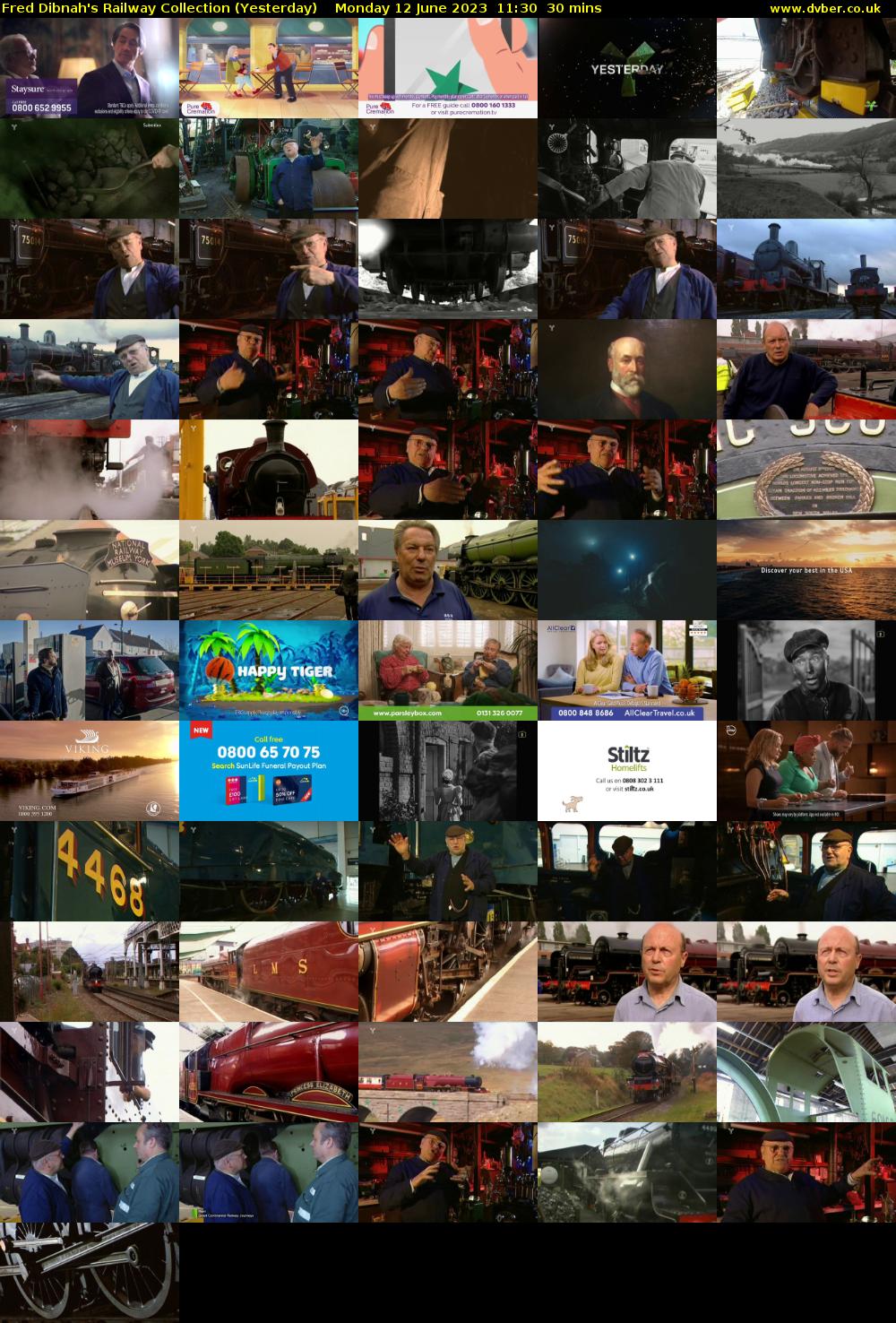 Fred Dibnah's Railway Collection (Yesterday) Monday 12 June 2023 11:30 - 12:00