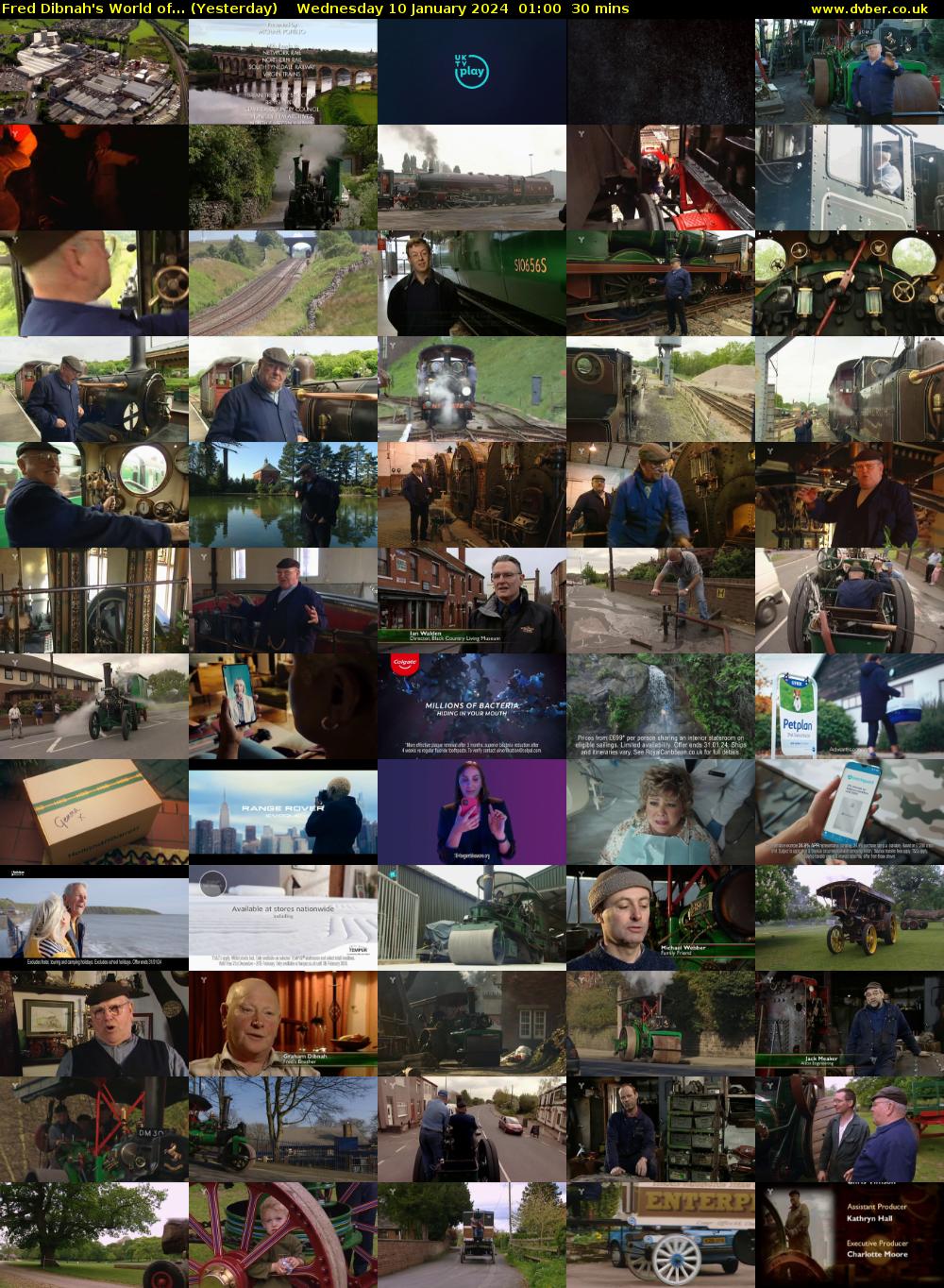 Fred Dibnah's World of... (Yesterday) Wednesday 10 January 2024 01:00 - 01:30