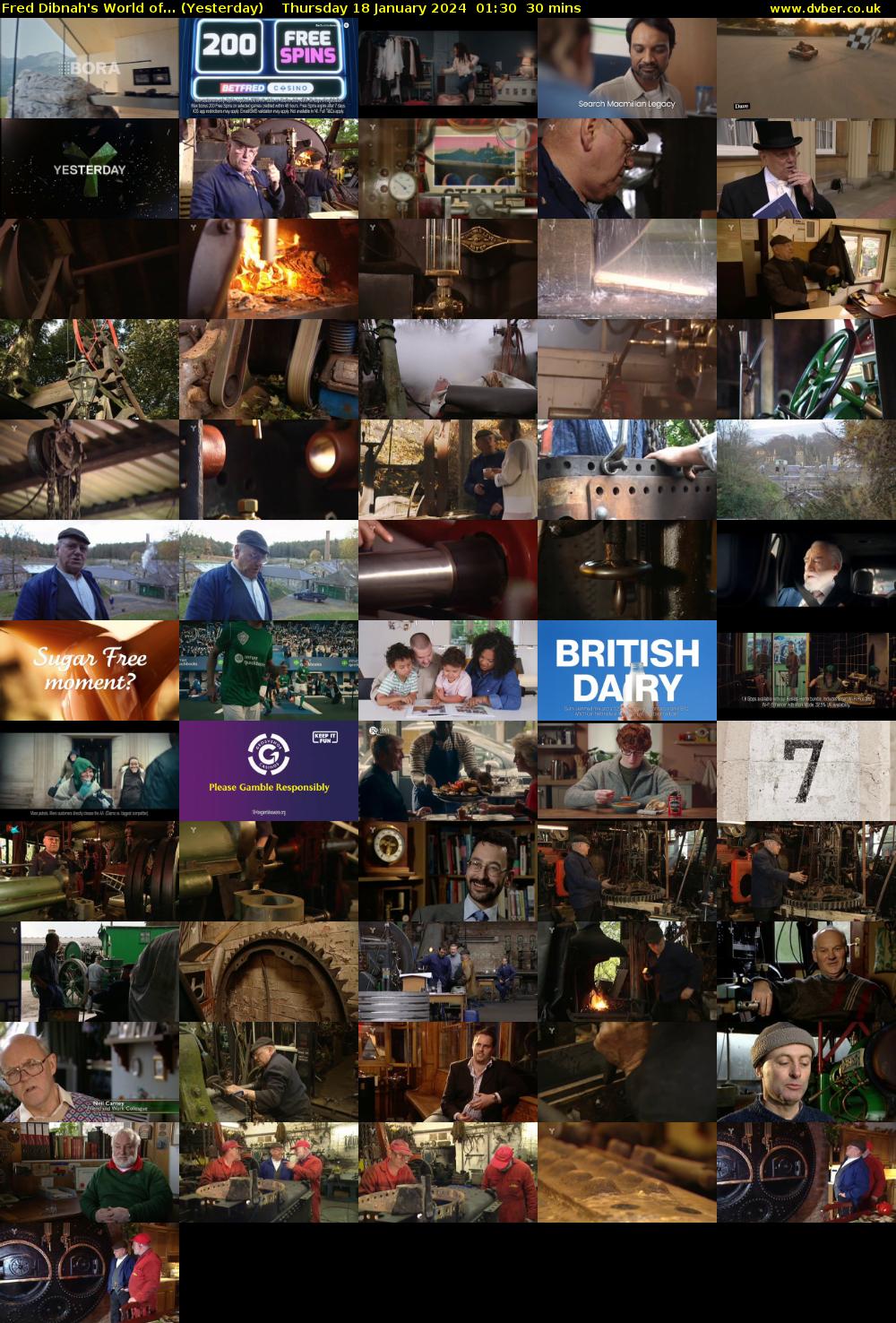Fred Dibnah's World of... (Yesterday) Thursday 18 January 2024 01:30 - 02:00