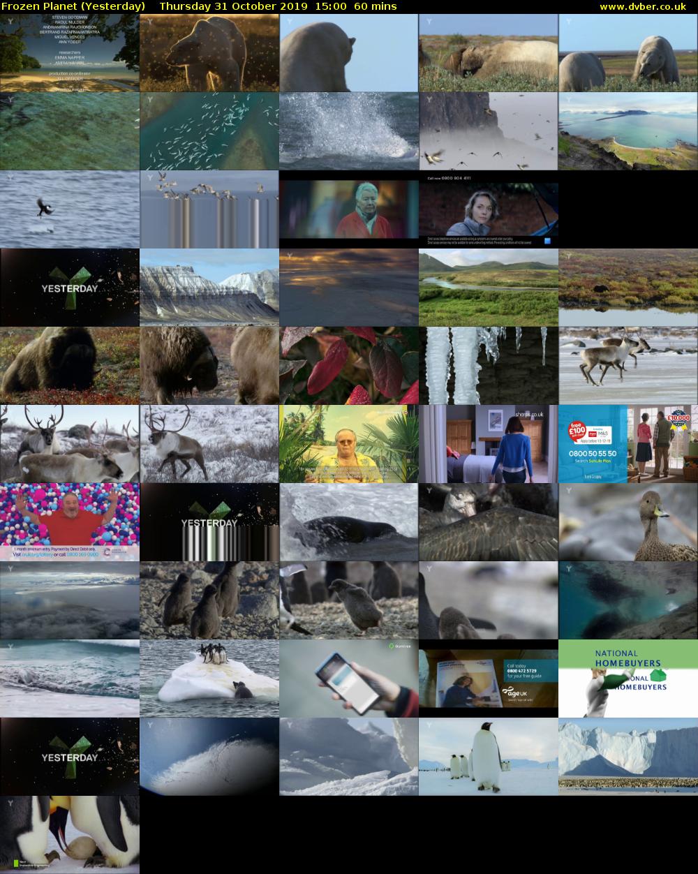 Frozen Planet (Yesterday) Thursday 31 October 2019 15:00 - 16:00
