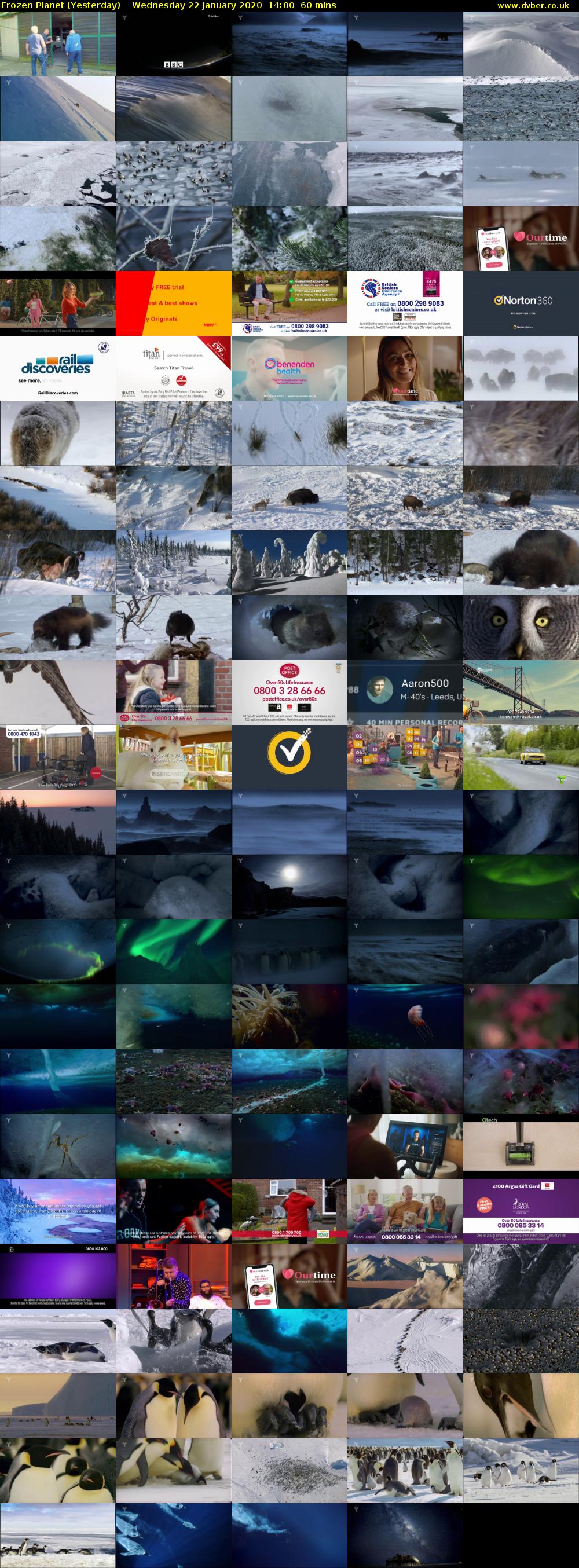Frozen Planet (Yesterday) Wednesday 22 January 2020 14:00 - 15:00
