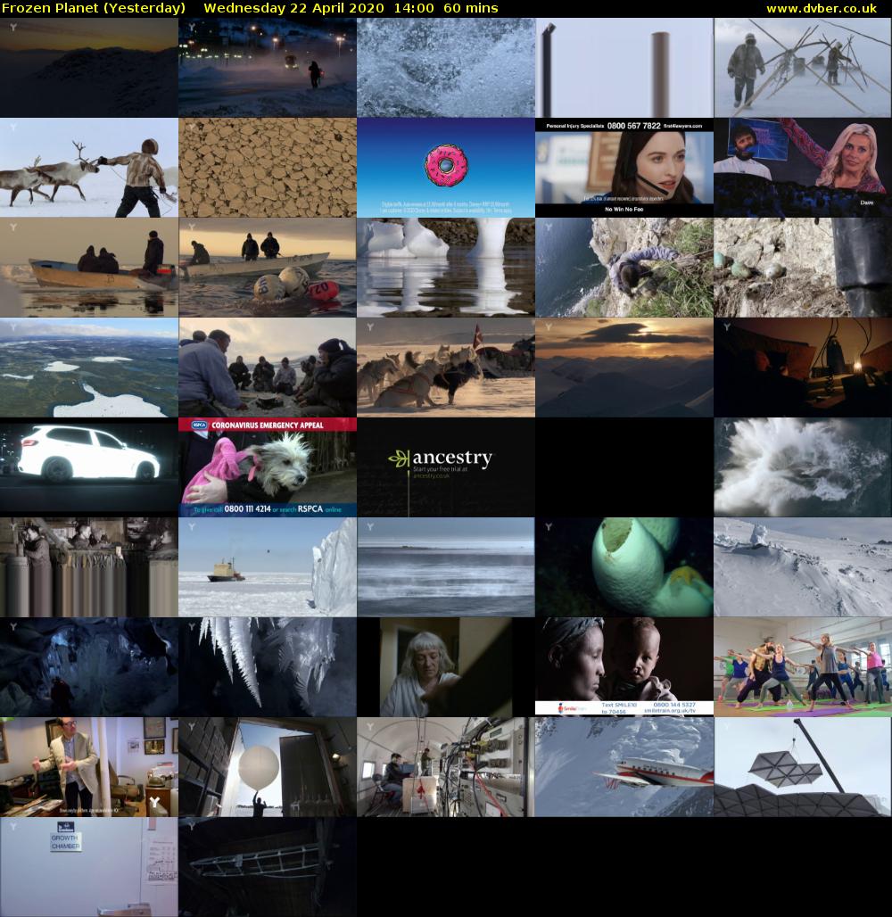 Frozen Planet (Yesterday) Wednesday 22 April 2020 14:00 - 15:00