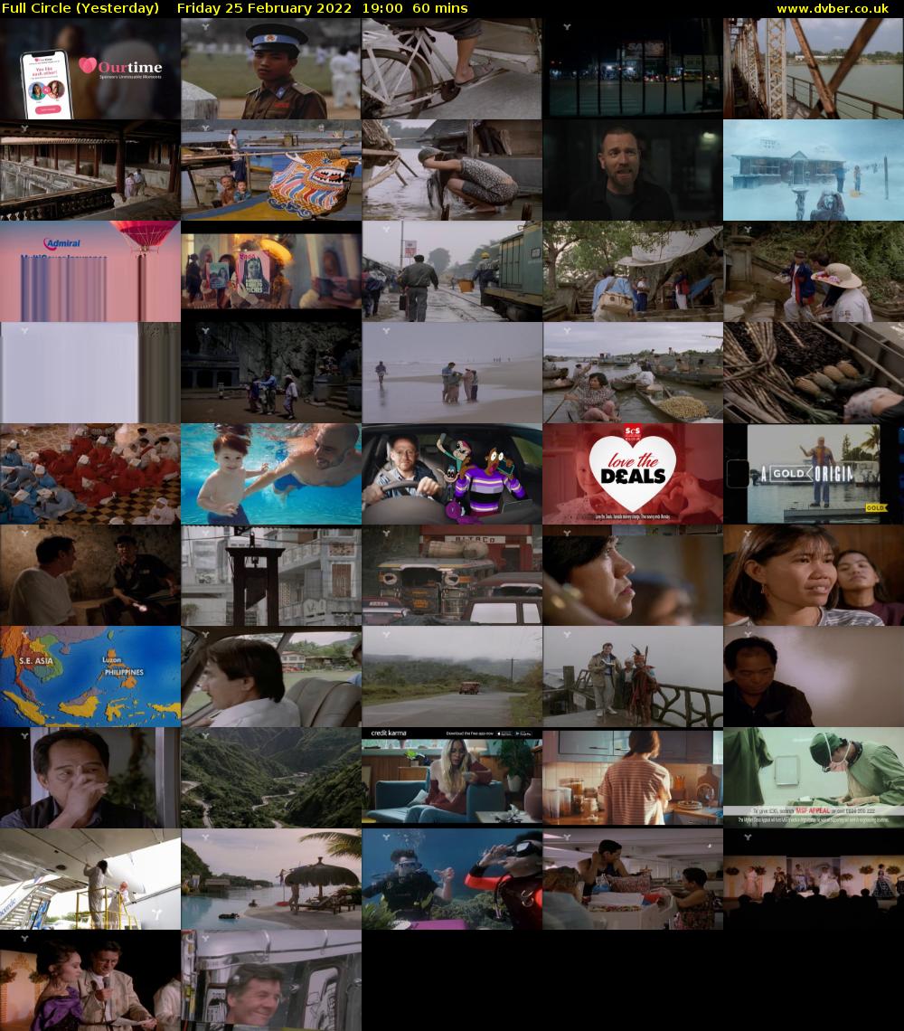 Full Circle (Yesterday) Friday 25 February 2022 19:00 - 20:00