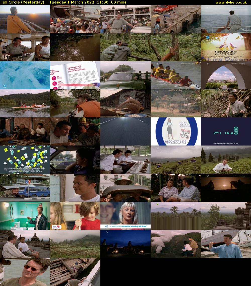 Full Circle (Yesterday) Tuesday 1 March 2022 11:00 - 12:00