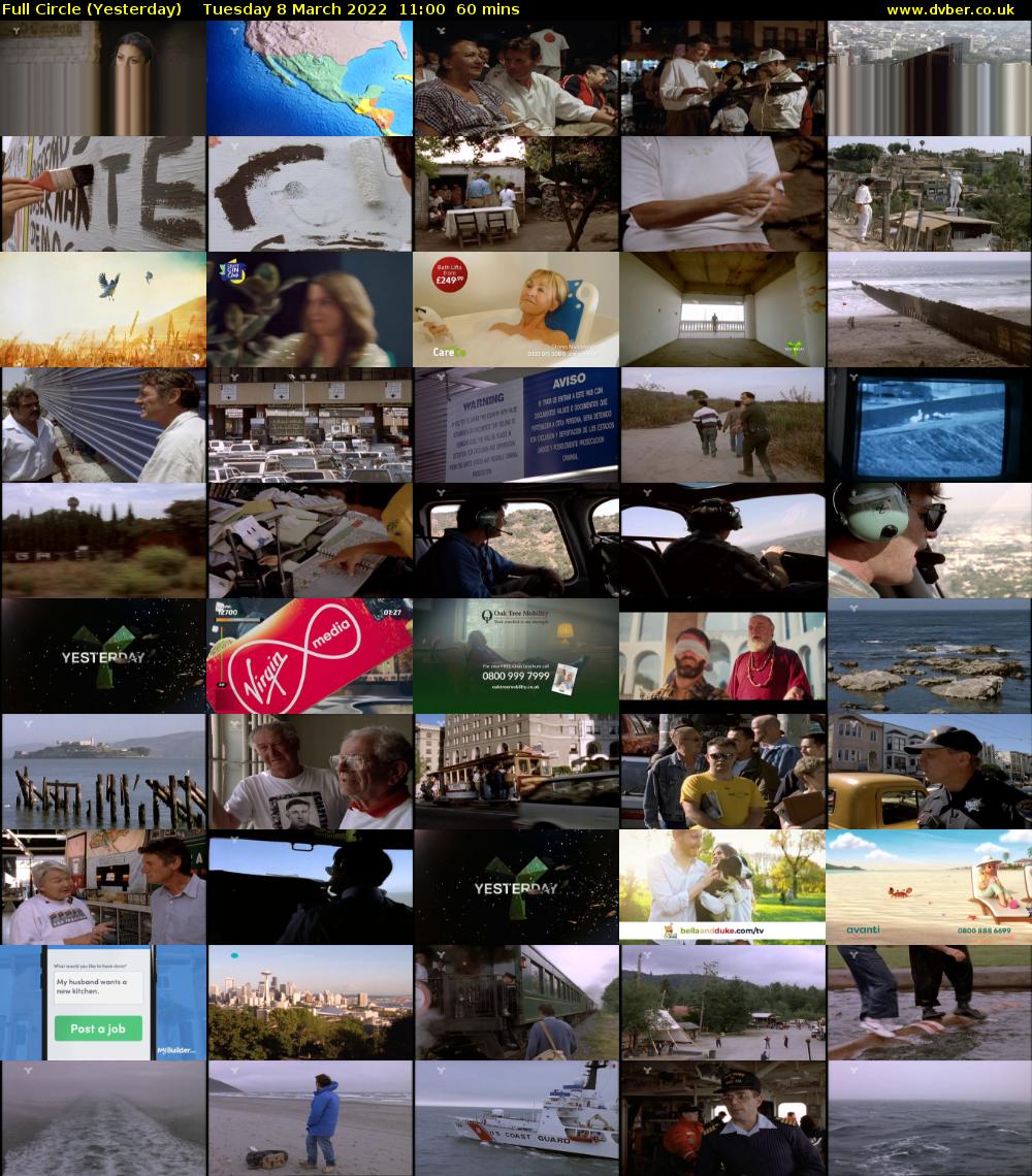 Full Circle (Yesterday) Tuesday 8 March 2022 11:00 - 12:00