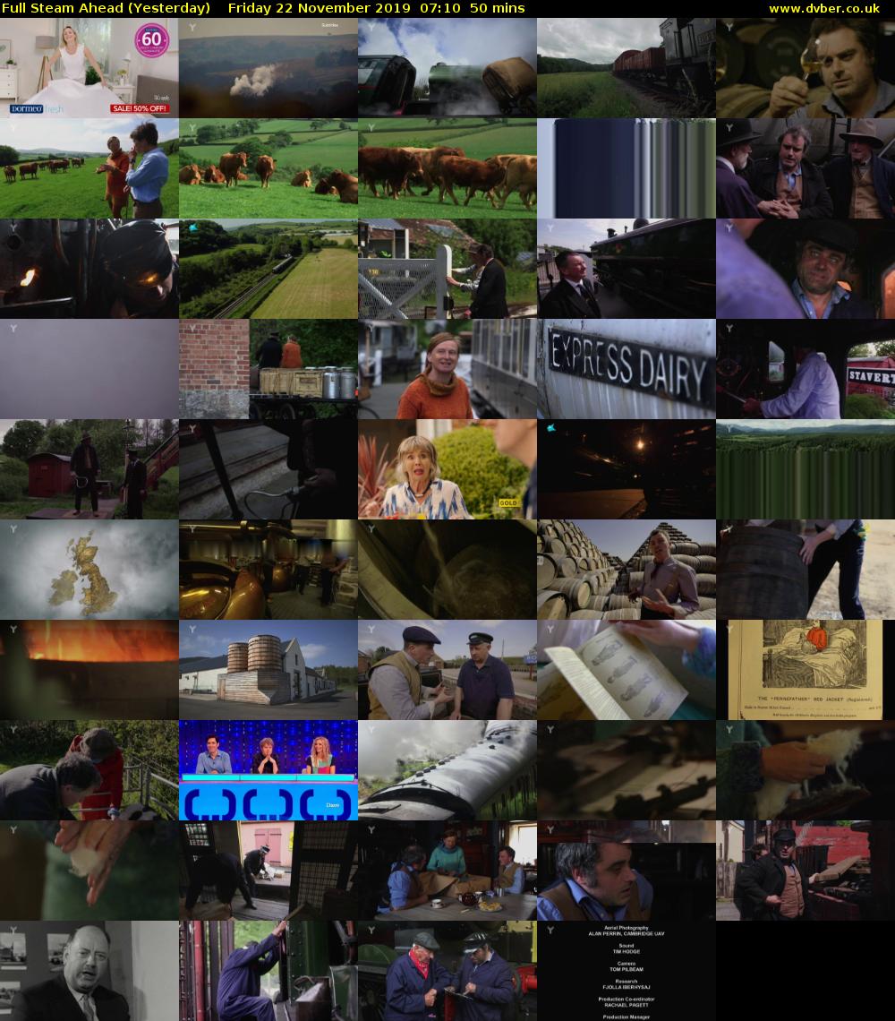 Full Steam Ahead (Yesterday) Friday 22 November 2019 07:10 - 08:00
