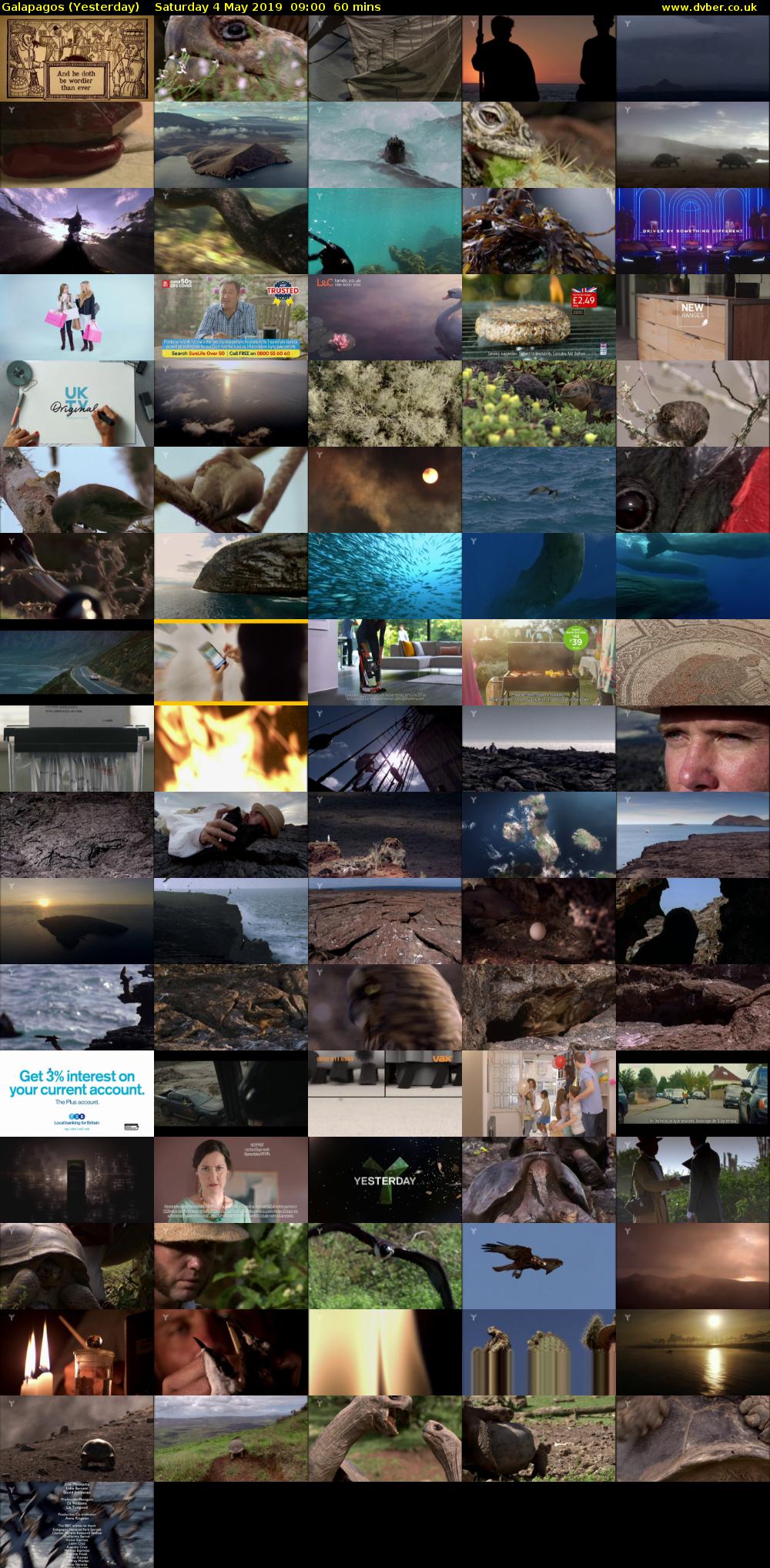 Galapagos (Yesterday) Saturday 4 May 2019 09:00 - 10:00