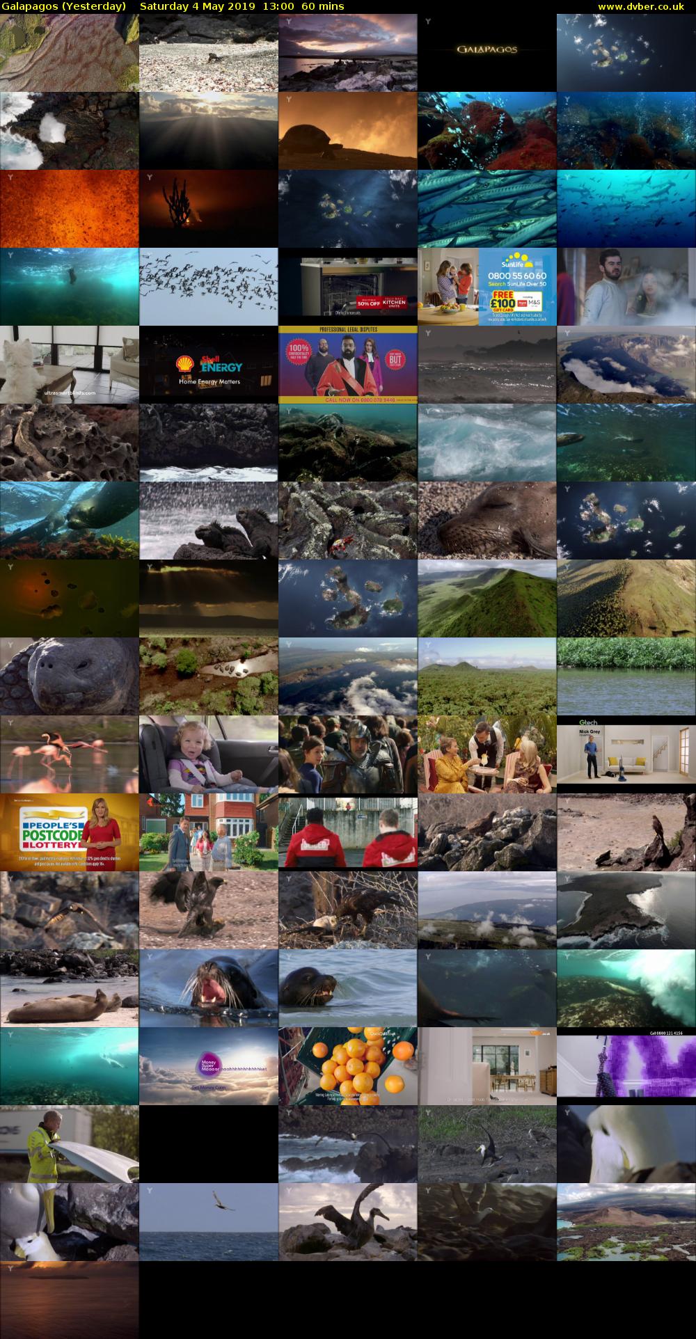 Galapagos (Yesterday) Saturday 4 May 2019 13:00 - 14:00