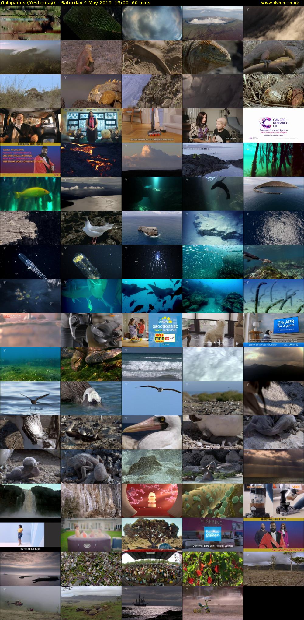 Galapagos (Yesterday) Saturday 4 May 2019 15:00 - 16:00