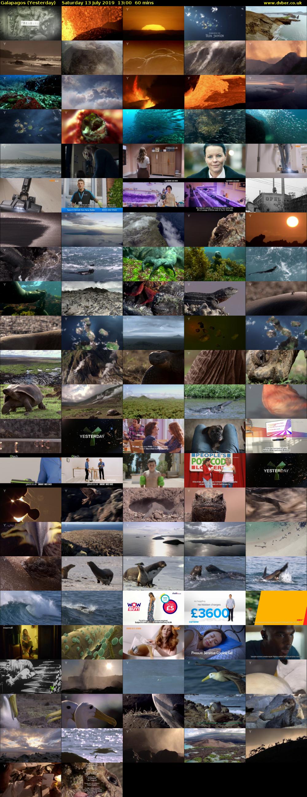 Galapagos (Yesterday) Saturday 13 July 2019 13:00 - 14:00
