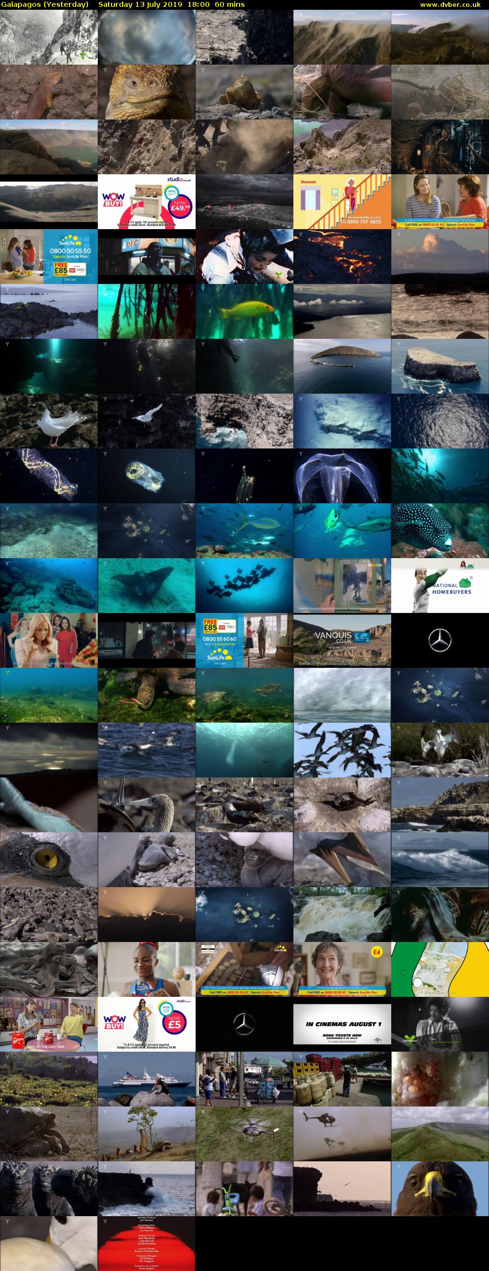 Galapagos (Yesterday) Saturday 13 July 2019 18:00 - 19:00