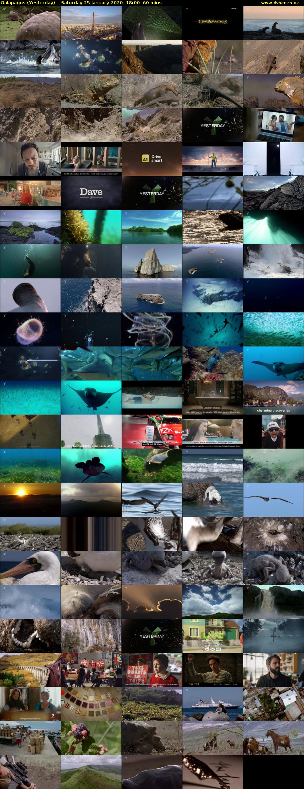 Galapagos (Yesterday) Saturday 25 January 2020 18:00 - 19:00