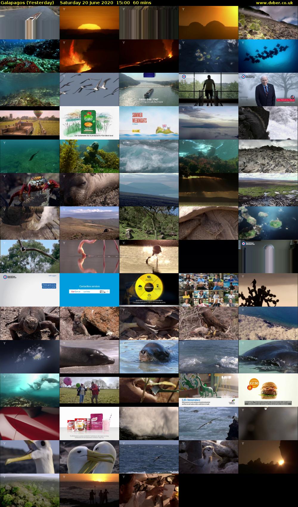 Galapagos (Yesterday) Saturday 20 June 2020 15:00 - 16:00