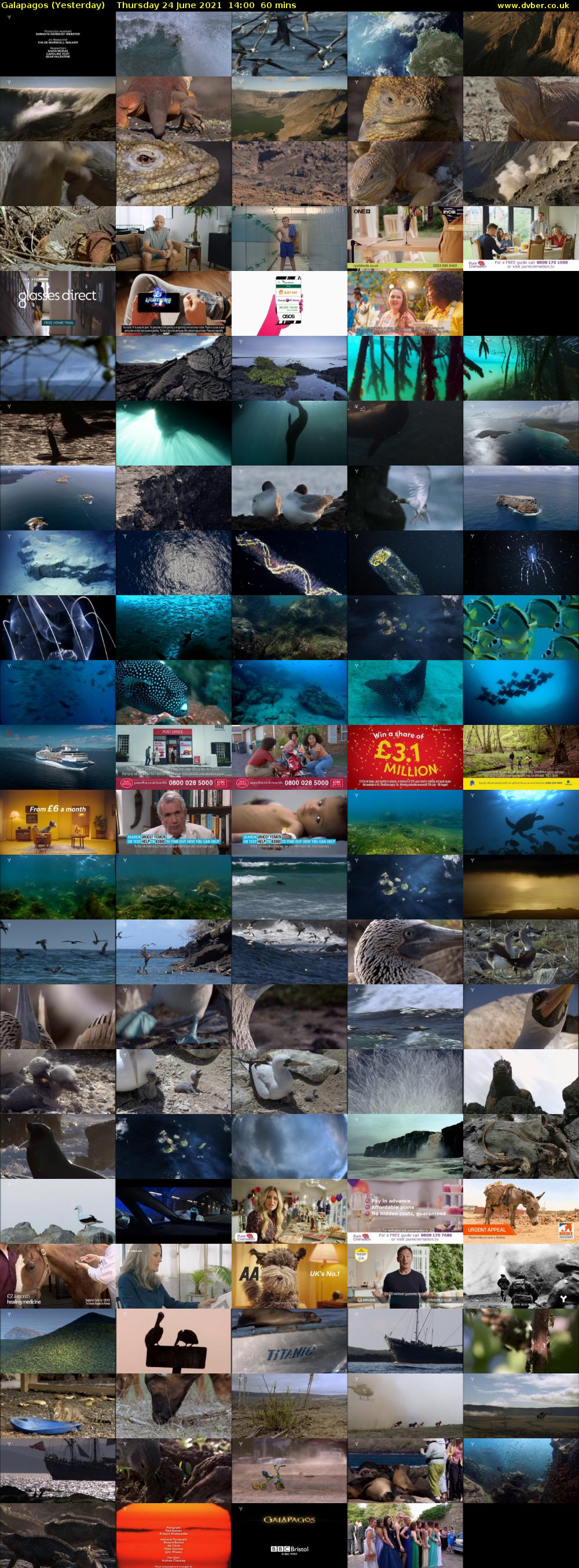 Galapagos (Yesterday) Thursday 24 June 2021 14:00 - 15:00