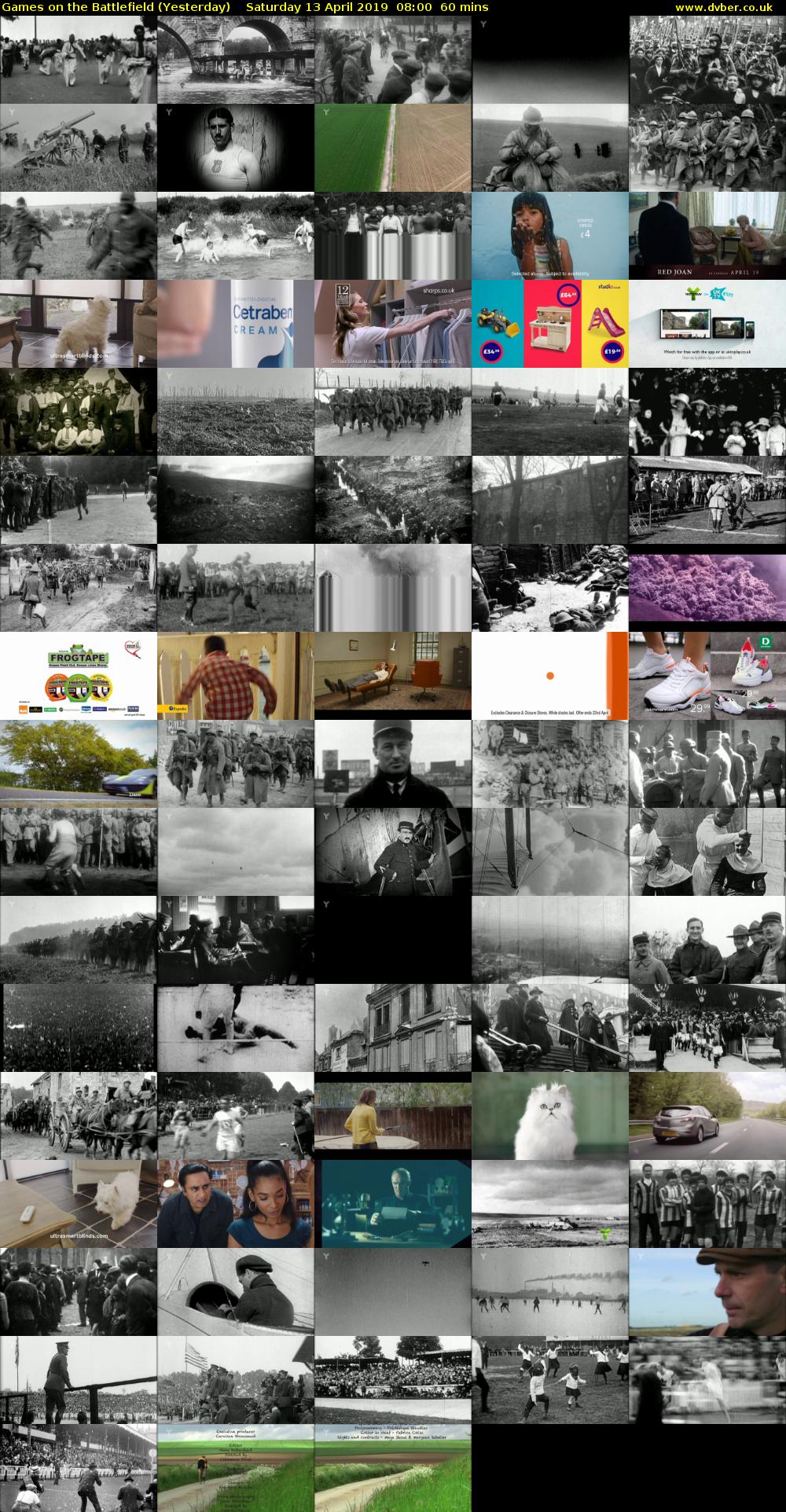 Games on the Battlefield (Yesterday) Saturday 13 April 2019 08:00 - 09:00