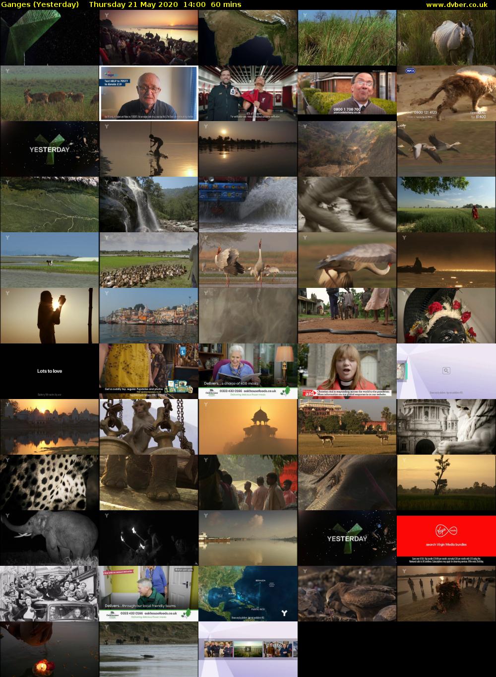 Ganges (Yesterday) Thursday 21 May 2020 14:00 - 15:00