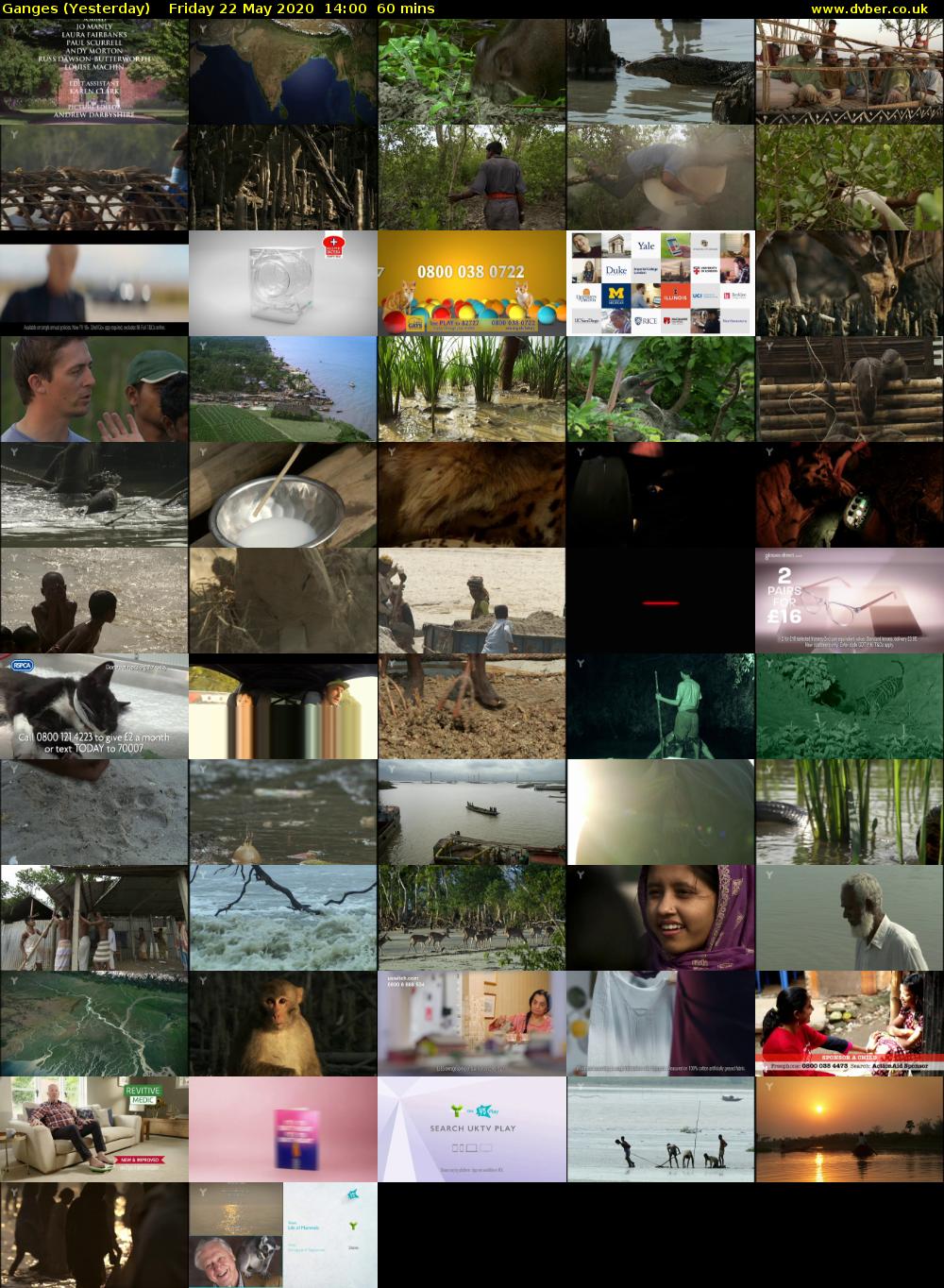 Ganges (Yesterday) Friday 22 May 2020 14:00 - 15:00