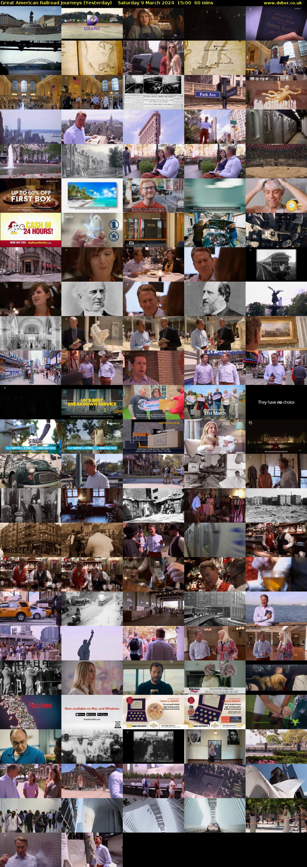 Great American Railroad Journeys (Yesterday) Saturday 9 March 2024 15:00 - 16:00