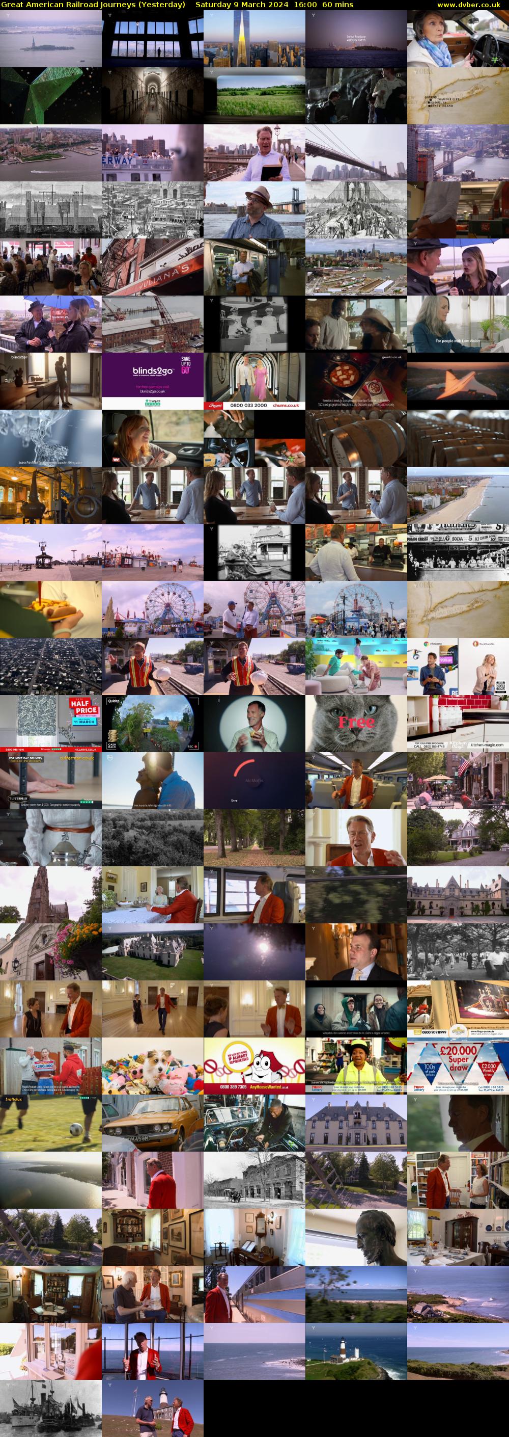Great American Railroad Journeys (Yesterday) Saturday 9 March 2024 16:00 - 17:00