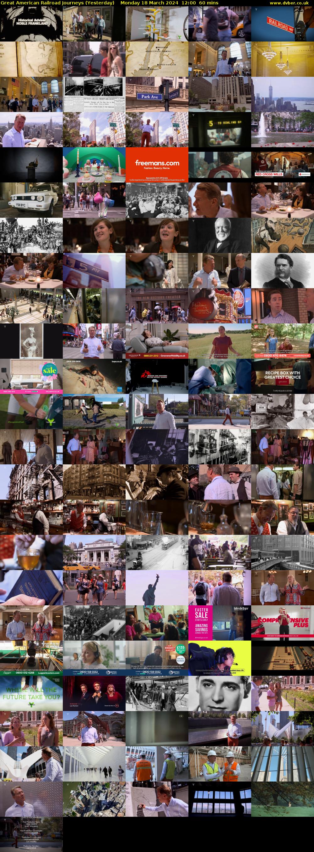 Great American Railroad Journeys (Yesterday) Monday 18 March 2024 12:00 - 13:00