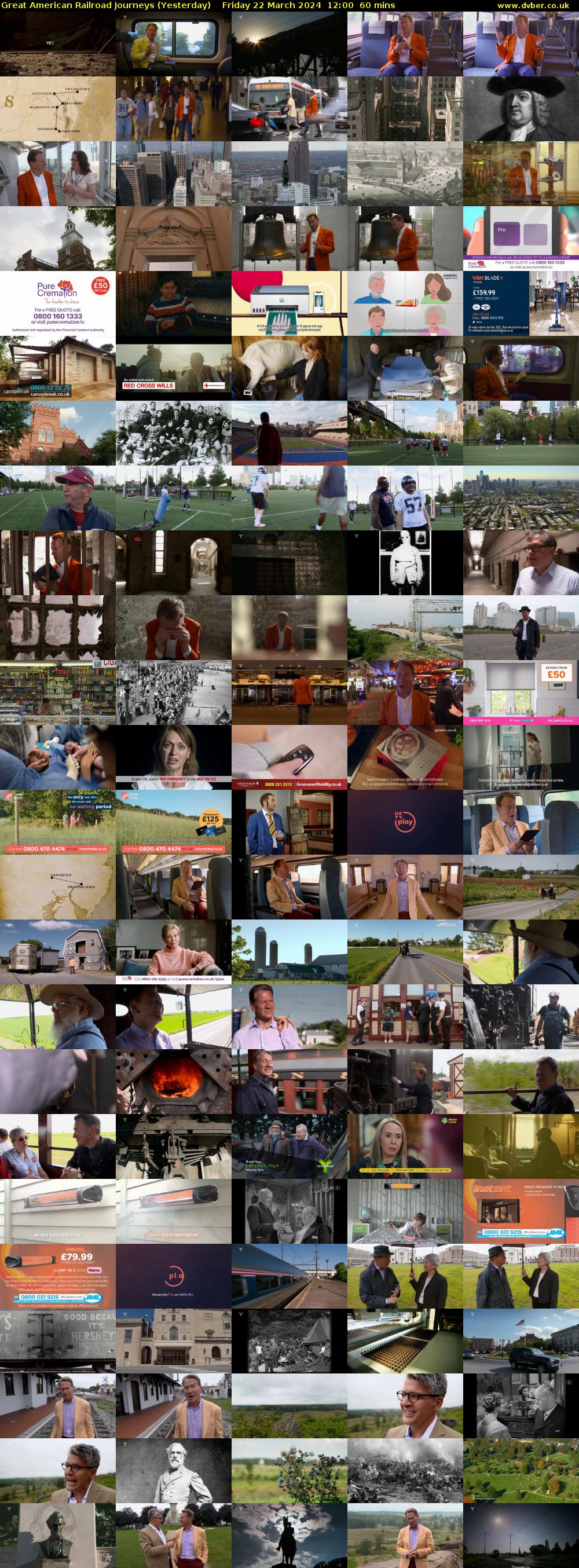 Great American Railroad Journeys (Yesterday) Friday 22 March 2024 12:00 - 13:00