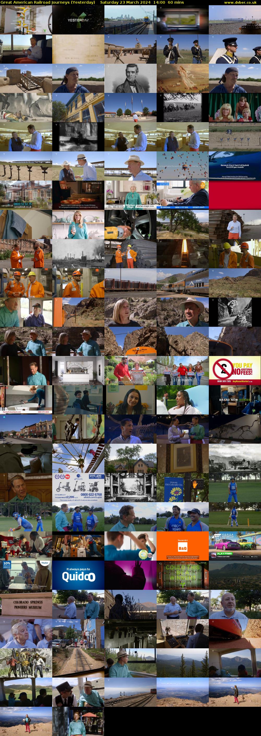 Great American Railroad Journeys (Yesterday) Saturday 23 March 2024 14:00 - 15:00
