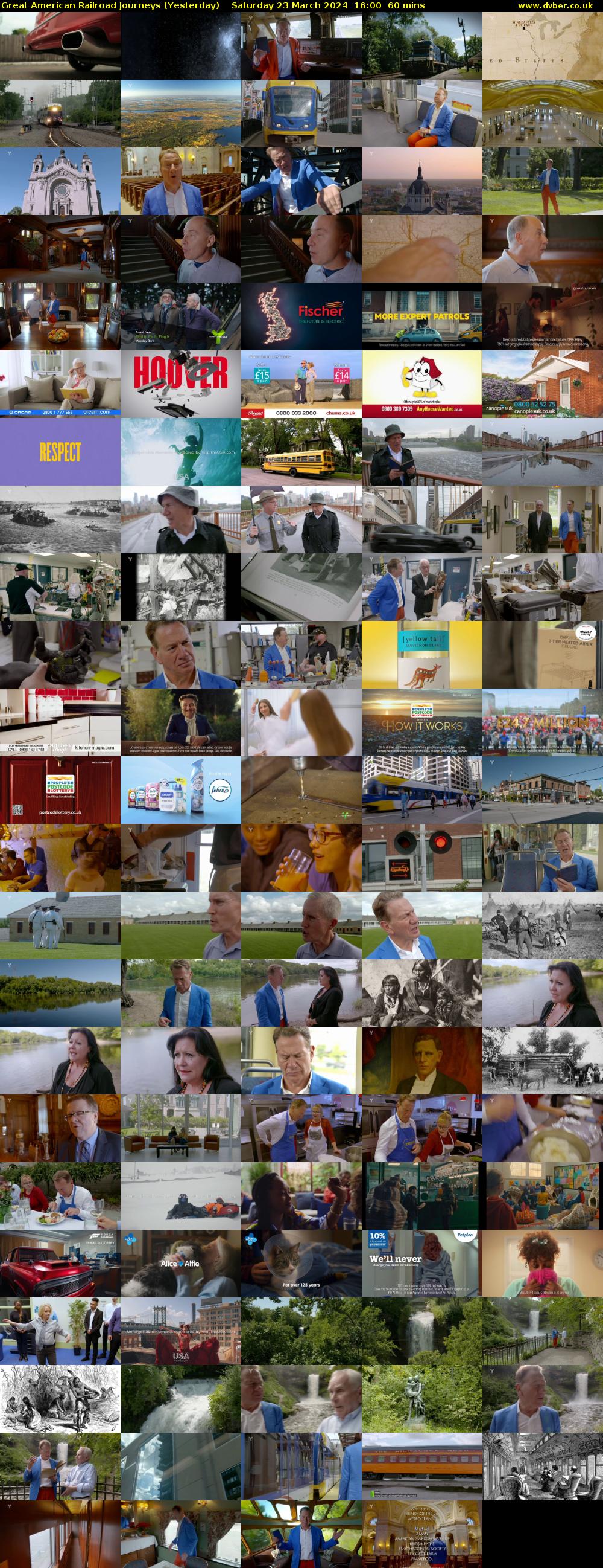 Great American Railroad Journeys (Yesterday) Saturday 23 March 2024 16:00 - 17:00